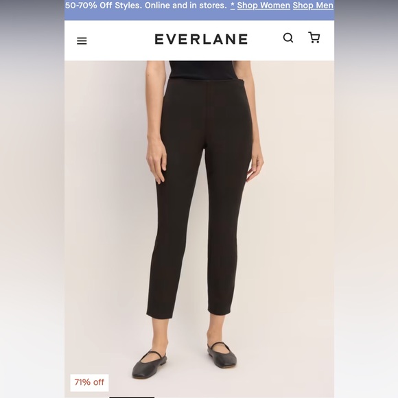 Everlane Pants - Everlane stretch work pant black size 6 women